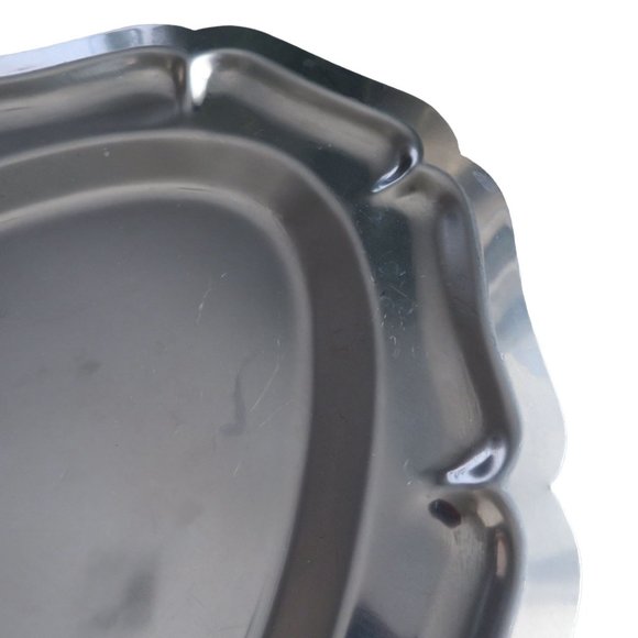 Vintage Stainless Steel Tray Vanity Serving Trinket Cosmetic Dresser Table - Picture 6 of 13